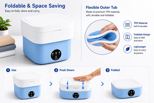 Portable Foldable Mini Washing Machine and Dryer: Your All-in-One Laundry Solution